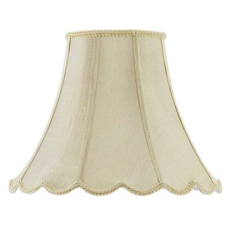 RADIANT SH-8105-14-CM 14 in. Vertical Piped Scallop Bell Shade, Champagne RA49435